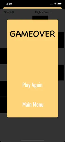 Tap Tiles menu and options screen
