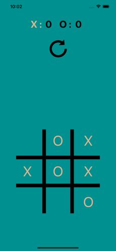 Tic Tac Toe game board with X and O moves