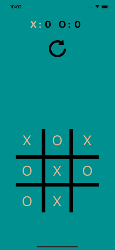 Tic Tac Toe game in progress